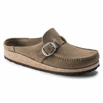 Dámské Clogsy Birkenstock Buckley Semišové Hnědé | CZ 289PJJ
